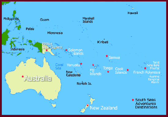 Map of the Pacific Islands